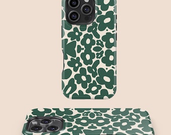Minimalist Flower Design Phone Case, iPhone 16 15 14 13 12 11 7 8 X XR XS SE Plus Pro Max, Samsung Galaxy S25 S24 S23 S22 S21 S20 Case