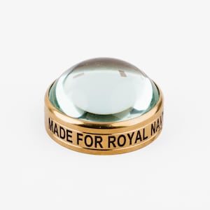 Lente d'ingrandimento in ottone 5x - 2,2 pollici, decorazione marittima della Royal Navy, stile antico, regalo da collezione, accessorio da scrivania nautico