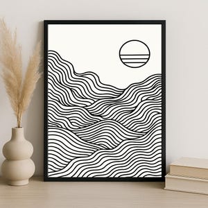 Afdrukbare retro muurkunst: topografische kaart, Vaporwave-poster, decor gameruimte