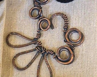 Adjustable Copper Pendant Necklace Unisex Large