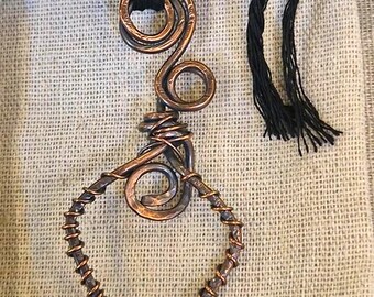 Adjustable Copper Pendant Necklace Unisex Large