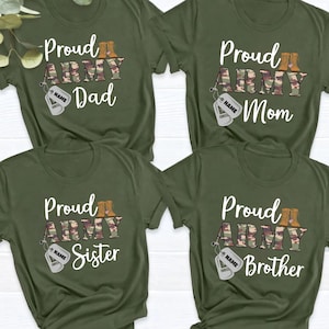 Custom Proud Army Family Shirt, Army Shirt, Military Family Shirt, Soldier Wife Shirts, Personalized Army Family Outfit, Soldier Mom Tee