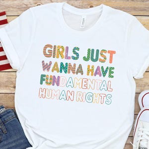 Retro Feminist Human Rights T-Shirt: Women&#39;s Rights Tee