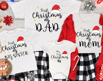 First Christmas of Family Shirt, First Christmas As Mommy, Personalized First Christmas Family Matching Shirt, My First Christmas Shirt