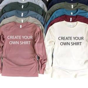 Personalized Long Sleeve Shirt: Custom Text & Graphic Tee