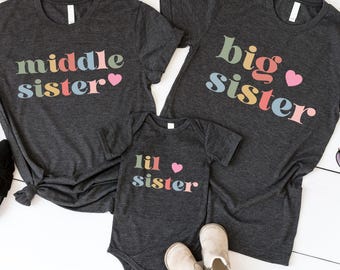 Big Sister Announcement Shirt: Cotton Blend Tee