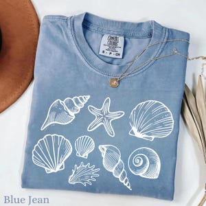 Comfort Colors® SeaShell Shirt, Beach T-Shirt, Summer Woman Shirt, Aesthetic Shirt, Ocean Lover Gift, SeaShell T-Shirt, Sea Shells Shirt