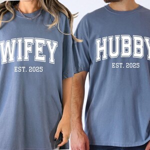 Wifey and Hubby Shirt, Wedding Party Shirt, Honeymoon Shirt,Wedding Shirt,Wife and Hubs Shirts, Just Married Shirts, Matching Couple Shirt
