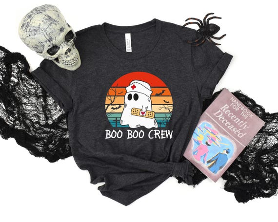 Retro Boo Shirt, Boo Crew Shirt, Halloween Shirt, Nurse Gift, Cute Halloween shirts,Halloween Nurse Tshirt, Funny Halloween Cute Nurse Tee