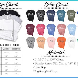 the color chart for a baby's t - shirt