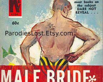 PRINT of Scandalous Gay Vintage Paperback Book COVER Homosexual Art Gay Interest Male Men Shirtless Men Semi Nude