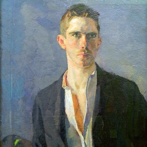 HANDSOME MALE Albert Weisgerber Print Artist Self Portrait Oil Painting Gay Interest Art