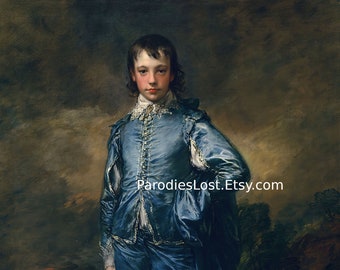 MASCULINE FEMININE MALE Portrait Thomas Gainsborough Print Oil Painting The Blue Boy Blueboy Gay Interest Icon Art
