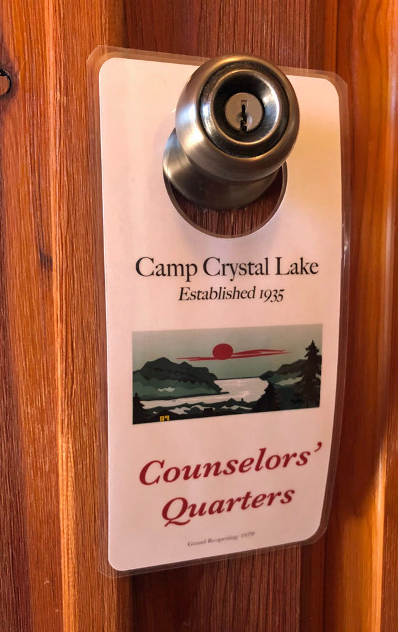 Friday The 13th Door Hanger Camp Crystal Lake Jason Voorhees Etsy