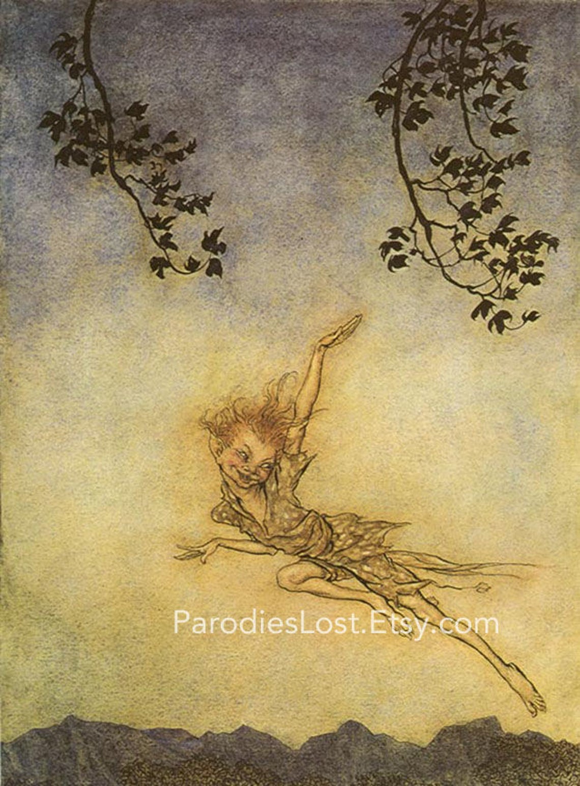 PUCK FAIRY Shakespeare Midsummer Night's Dream Fine Art - Etsy