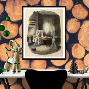 Charles DICKENS Christmas Carol SCROOGE Marley's Ghost Illustration Victorian England Print Art image 4