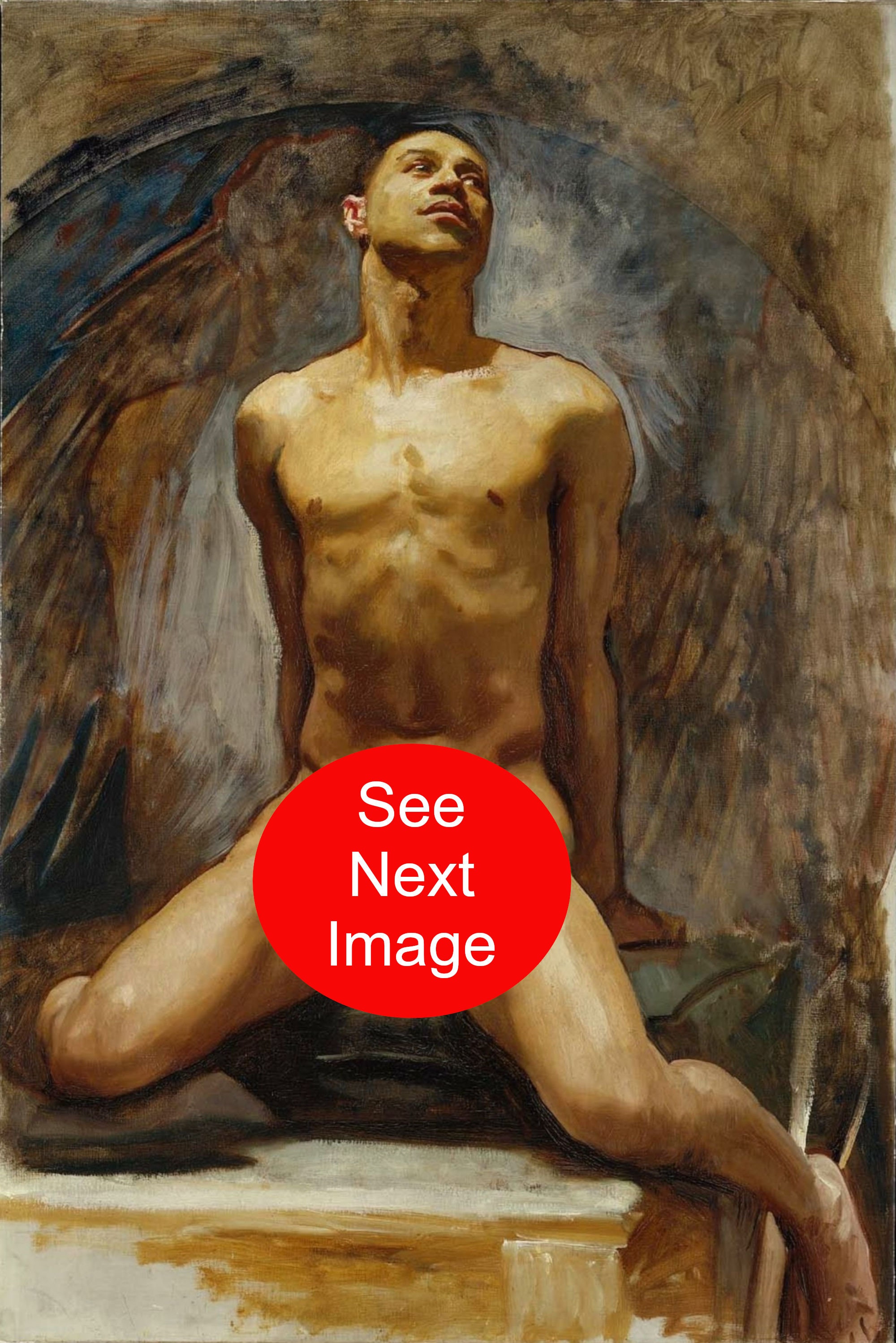 NUDE MALE John Singer Sargent Print Oil Painting Thomas - Etsy New Zealand