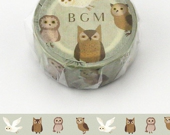 Cute Planner Owl Washi Tape Matt Washi Animal Washi Owl Stationery Kawaii Washi Bullet Journal Accessories Planner Supplies