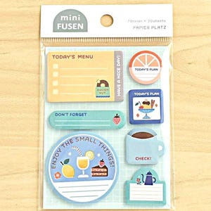 Mini note set: ERIC FRUIT & SWEETS (140 sticky sheets/7 designs) Papier Platz. Mini Fusen series