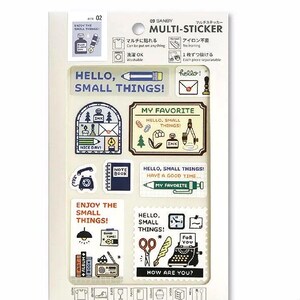 Multi-use sticker set: ERIC MY DESK #2 (9 pieces) by Sanby Japan