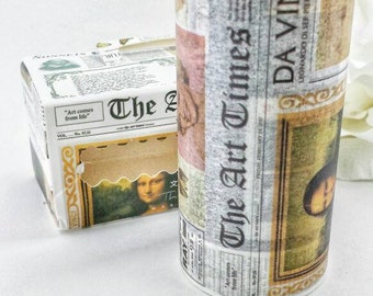 Newspaper Washi Tape Etsy - art times super wide washi 3 5!    tape vintage look roll newspaper craft planner scrapbook art bullet lillibon