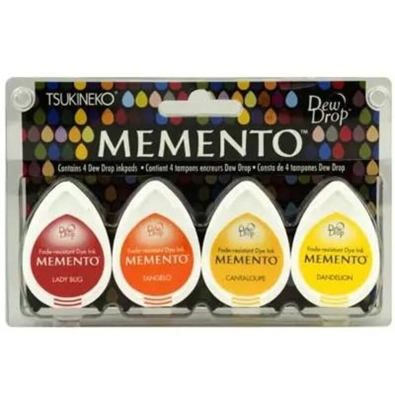 Tsukineko Memento Dew Drop Stempelkussen – 12 Kleuren, Op Waterbasis, Sneldrogend, Voor Kaarten En Scrapbooking