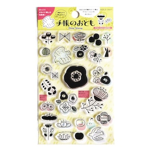 Clear Stamp Set: SCANDI MOTIFS (25 pieces) World Craft journal planner scrapbook diary stationery flower bird butterfly tree Scandinavian