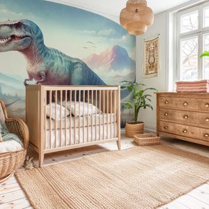 T-Rex Dinosaur Wall Mural – Epic Prehistoric Wallpaper for Kids Bedroom, Playroom or Dinosaur Feature Wall
