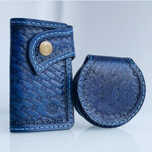 Set regalo in pelle per lui e per lei – Portachiavi e custodia per cuffie fatti a mano – Accessori in pelle minimalisti – Regalo per uomo