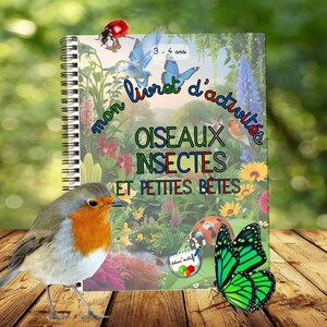 PSアクティビティブックレット – 鳥、昆虫、小動物 – 印刷可能なPDF（3～4歳）