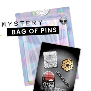 Sci-fi / Science Mystery Enamel Pins - Blind Bag of STEM Lapel Pins / Badge - Grade B Space / STEM Pins