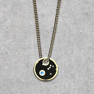 Pale Blue Dot Necklace V2 - Minimalist Astronomy / Space Pendant Necklace Gift - Celestial / Earth Jewelry