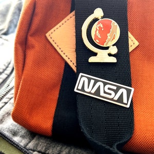 Retrofuturistic NASA Enamel Pin - Retro Space Lapel Pin / Brooch - Astronaut / Astronomy Gift