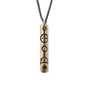Meteorite Dust Relic Key Pendant - Dystopian Artifact - Dune Inspired Cyberpunk / Minimalist Jewelry - Men&#39;s/Women&#39;s Sci-fi Necklace