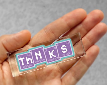 Thanks! Elements Rubber Stamp - STEM / Chemistry Teacher Grading Stamp - Inspirational Science / Motivational Thank You Stamp