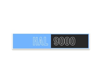 HAL 9000 Decal - Retrofuturistic 2001: A Space Odyssey Laptop Sticker - Sci-Fi / Cyberpunk