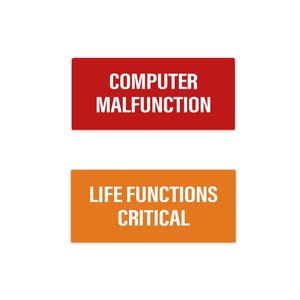 Sci-Fi Prop System Malfunction Decals - Futuristic Laptop Sticker - Sci-Fi Car Decal