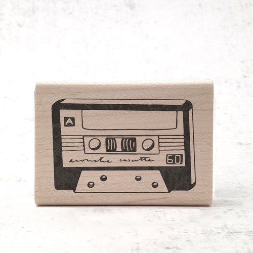 Cassette Rubber Stamp Etsy