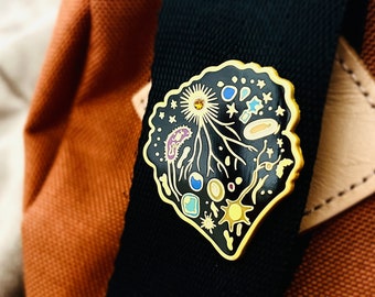 Astrobiologist's Fantasy Enamel Pin - Astronomy / Biology Lapel Pin - Unique Space Gift
