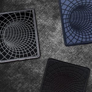 Event Horizon Embroidered Stealth Patch - EDC Mission Jacket Patches - Cyberpunk Wormhole Space Patch