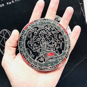 Northern Hemisphere Planisphere Enamel Pin - Constellation Star Chart Spinner / Spinning Pin - Unique Space / Astronomy Starwatching Gift