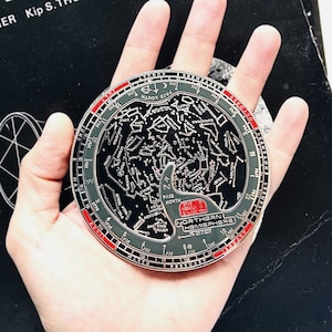 Rotating Planisphere Enamel Pin - Constellation Star Chart Spinner / Spinning Pin - Unique Space / Astronomy Gift