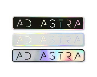 Ad Astra Holographic Decal - Cyberpunk Futuristic Vinyl Sticker - Sci-fi Gift