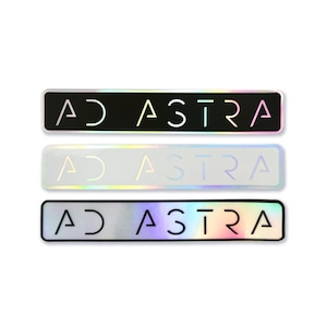 Ad Astra Holographic Decal - Cyberpunk Futuristic Vinyl Sticker - Sci-fi Gift