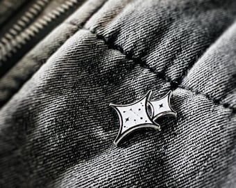Binary Stars Enamel Pin - Astronomy / Space Lapel Pin -  Minimalist / Cyberpunk Brooch