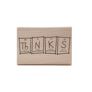 Thanks! Elements Rubber Stamp - Chemistry Thank You Grading Stamp - Periodic Table of Elements