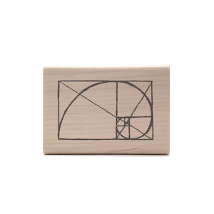 Golden Ratio Rubber Stamp - STEM / Math Stamp - Sacred Geometry / Geometric