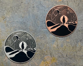 Child of the Dunes Copper Enamel Pin - Sci-Fi Dystopian Desert Lapel / Brooch Pin - Ancient Relic Badge