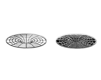 Event Horizon V1 Enamel Pin - Futuristic / Minimal Black Hole Lapel Pin - Space / Astronomy Gift