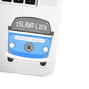 Island Life Dharma Bus Decal - Lost Island TV Vinyl Sticker - VW Bumper Sticker
